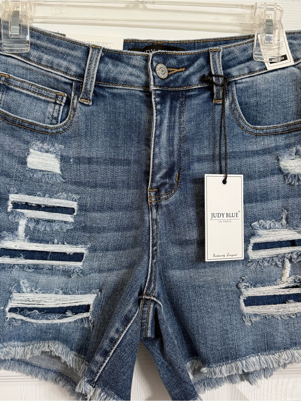 Denim Distressed Shorts - Judy Blue